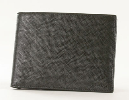 プラダスーパーコピー サフィアーノ 二つ折財布 ブラック 2M0738