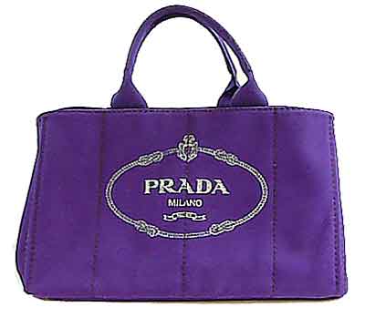 プラダ カナパ コピー ロゴプリント キャンバス トートバッグ 紫色 ヴィオラ VIOLA BN1872